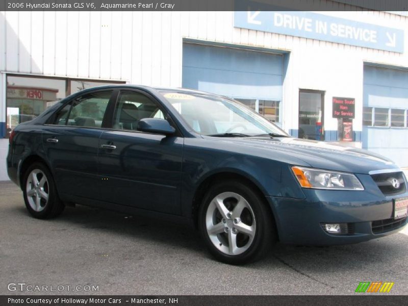 Aquamarine Pearl / Gray 2006 Hyundai Sonata GLS V6