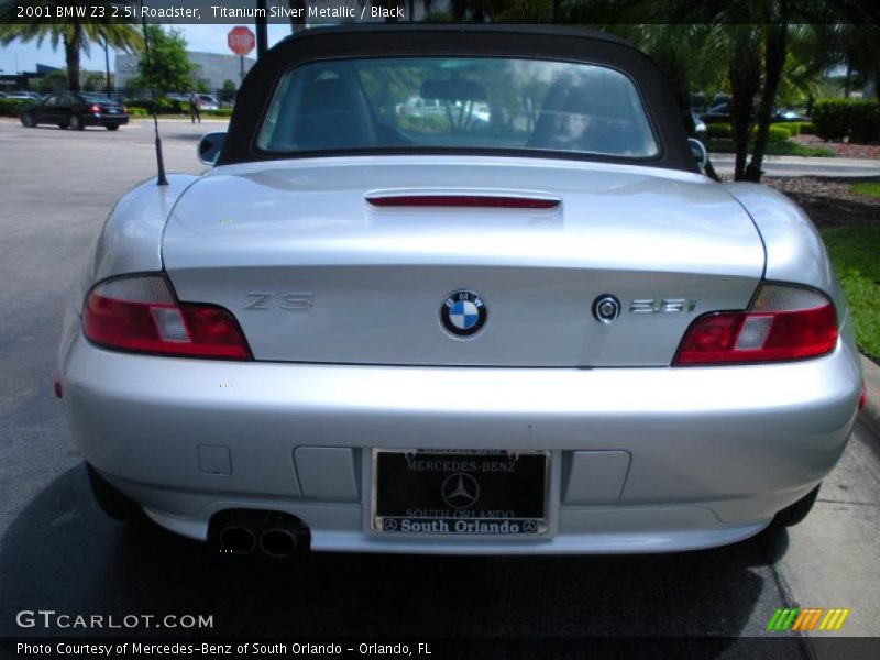 Titanium Silver Metallic / Black 2001 BMW Z3 2.5i Roadster