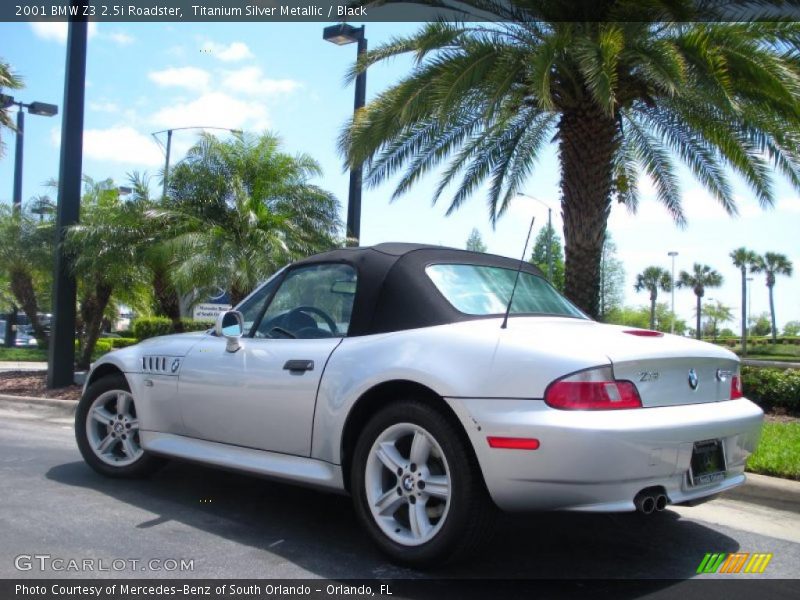 Titanium Silver Metallic / Black 2001 BMW Z3 2.5i Roadster