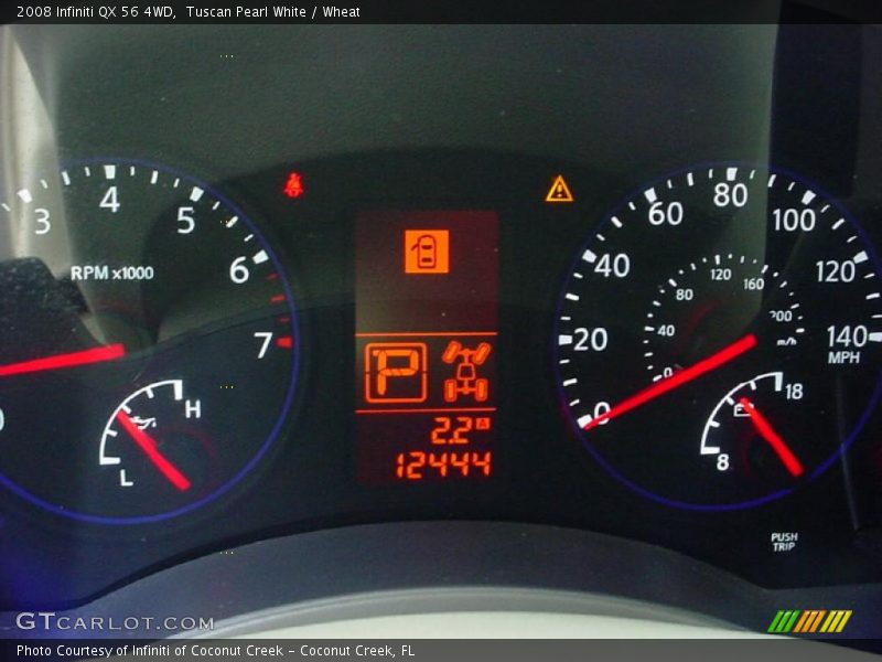 Tuscan Pearl White / Wheat 2008 Infiniti QX 56 4WD