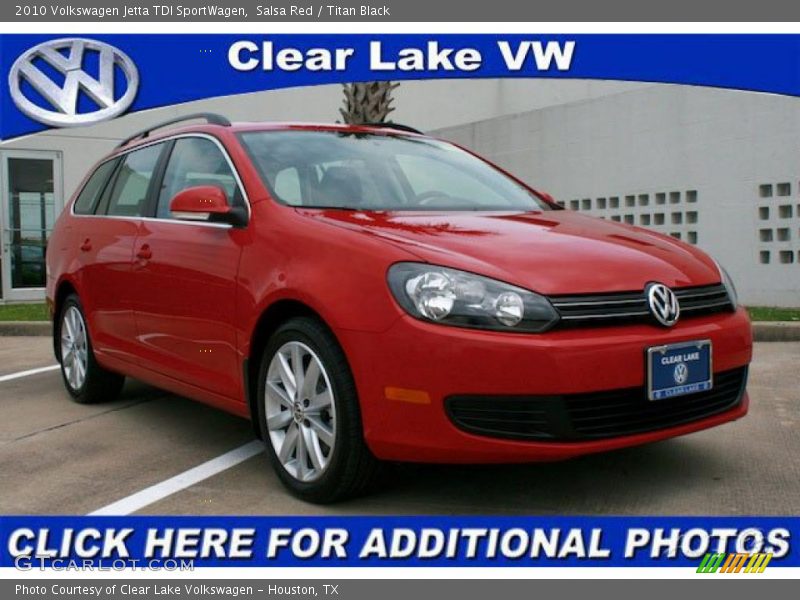 Salsa Red / Titan Black 2010 Volkswagen Jetta TDI SportWagen
