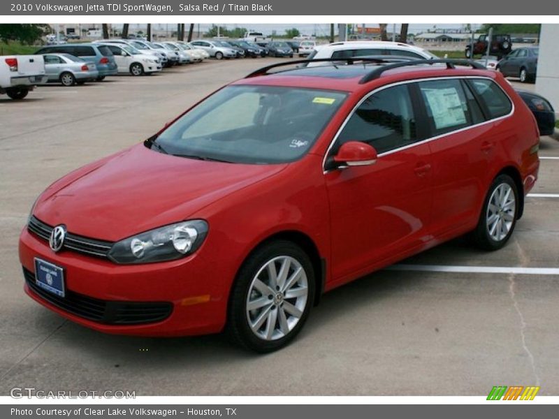 Salsa Red / Titan Black 2010 Volkswagen Jetta TDI SportWagen