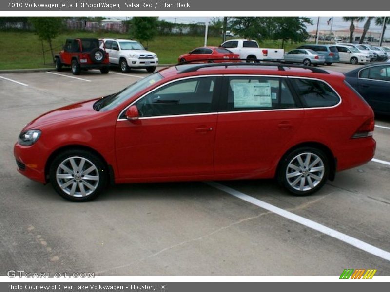 Salsa Red / Titan Black 2010 Volkswagen Jetta TDI SportWagen