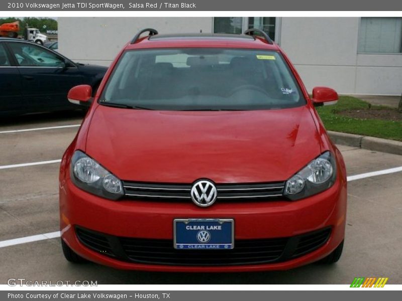 Salsa Red / Titan Black 2010 Volkswagen Jetta TDI SportWagen