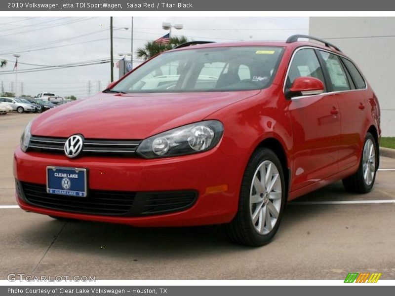 Salsa Red / Titan Black 2010 Volkswagen Jetta TDI SportWagen