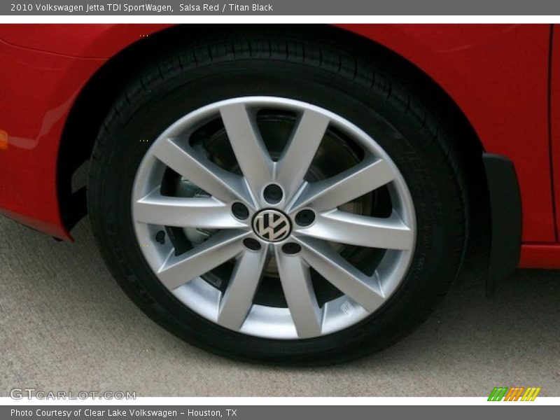 Salsa Red / Titan Black 2010 Volkswagen Jetta TDI SportWagen