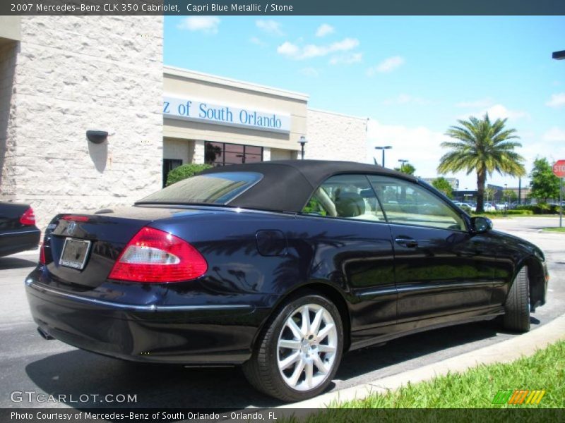 Capri Blue Metallic / Stone 2007 Mercedes-Benz CLK 350 Cabriolet