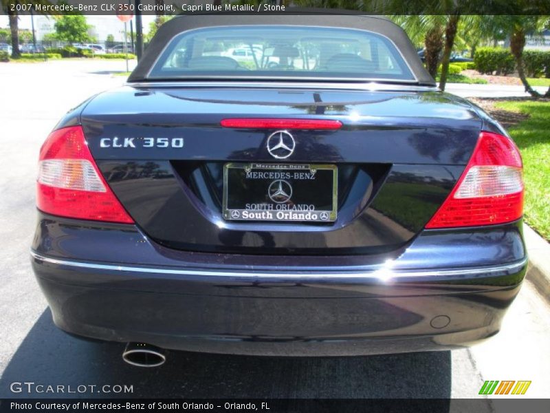 Capri Blue Metallic / Stone 2007 Mercedes-Benz CLK 350 Cabriolet
