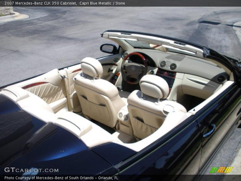 Capri Blue Metallic / Stone 2007 Mercedes-Benz CLK 350 Cabriolet