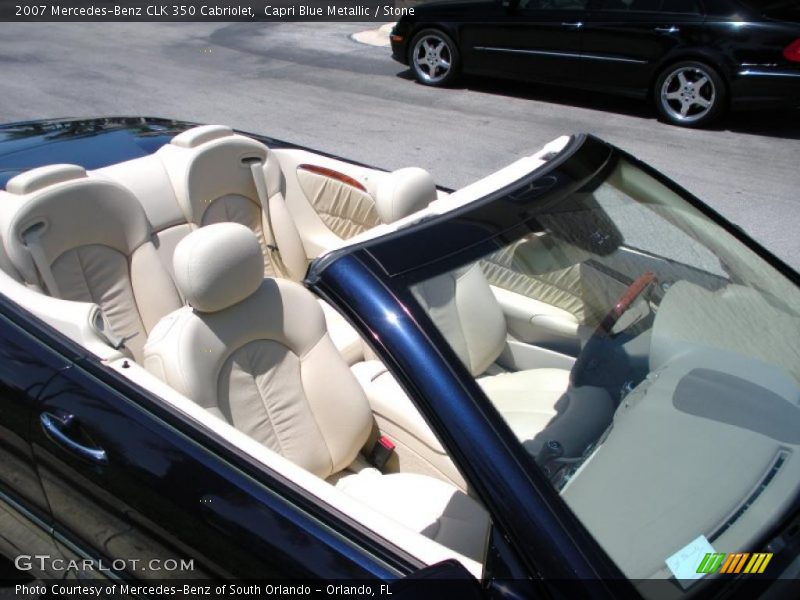 Capri Blue Metallic / Stone 2007 Mercedes-Benz CLK 350 Cabriolet