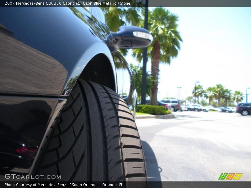 Capri Blue Metallic / Stone 2007 Mercedes-Benz CLK 350 Cabriolet