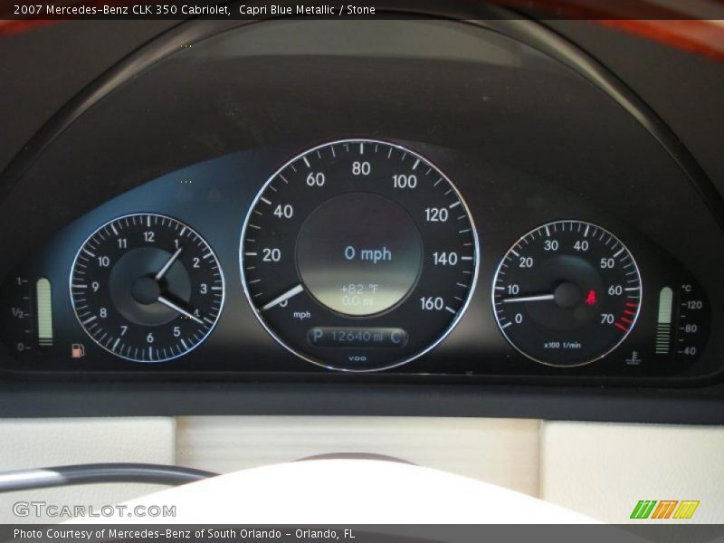 Capri Blue Metallic / Stone 2007 Mercedes-Benz CLK 350 Cabriolet