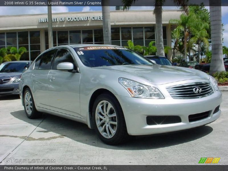 Liquid Platinum Silver / Graphite 2008 Infiniti G 35 Sedan