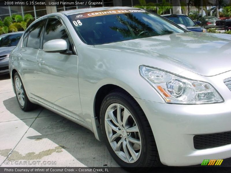 Liquid Platinum Silver / Graphite 2008 Infiniti G 35 Sedan