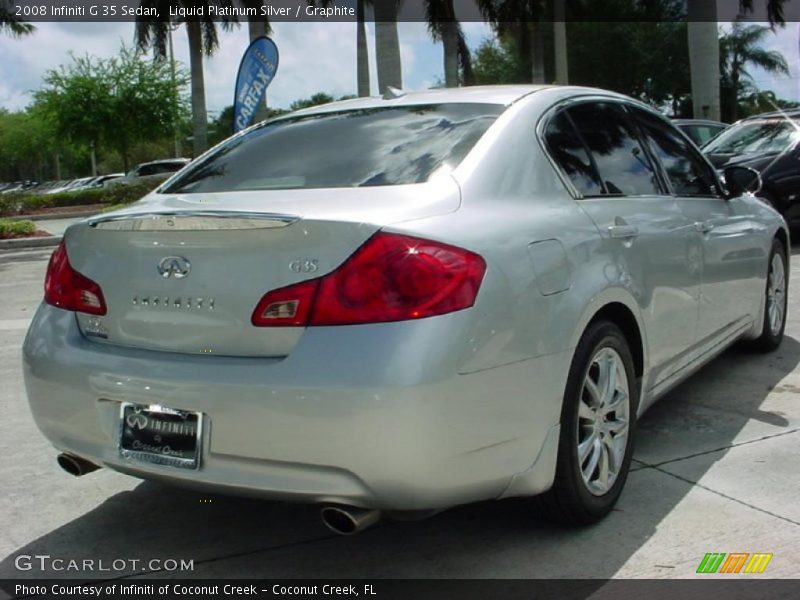 Liquid Platinum Silver / Graphite 2008 Infiniti G 35 Sedan