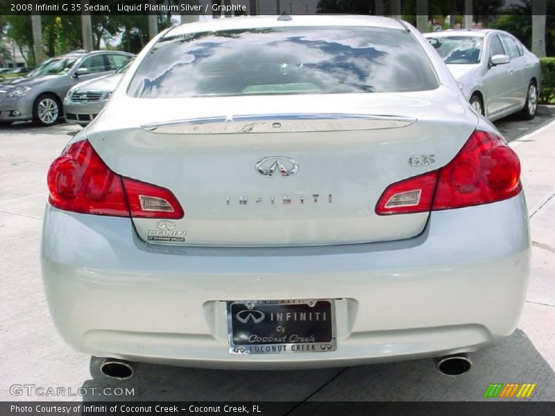Liquid Platinum Silver / Graphite 2008 Infiniti G 35 Sedan