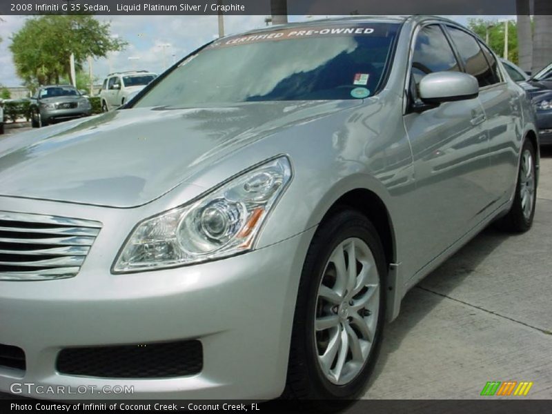 Liquid Platinum Silver / Graphite 2008 Infiniti G 35 Sedan