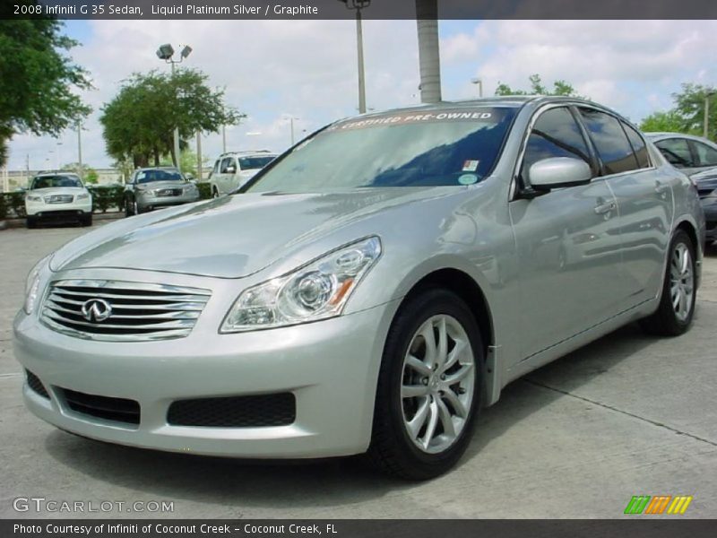 Liquid Platinum Silver / Graphite 2008 Infiniti G 35 Sedan