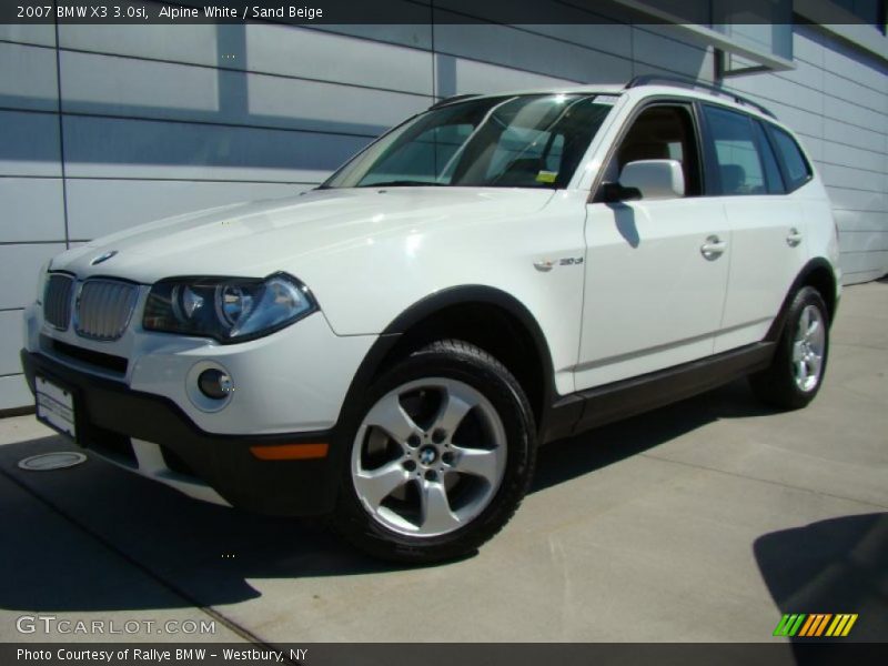 Alpine White / Sand Beige 2007 BMW X3 3.0si