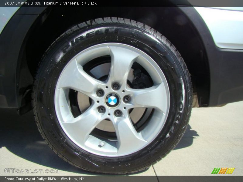 Titanium Silver Metallic / Black 2007 BMW X3 3.0si