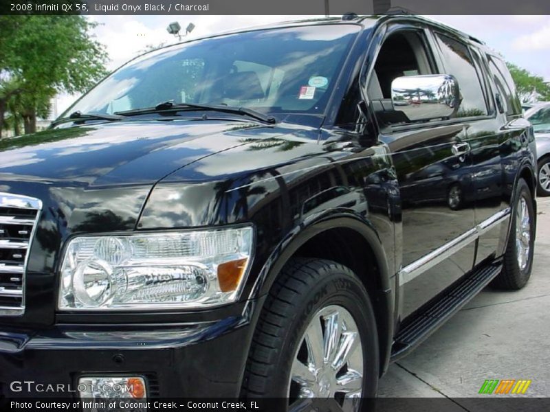 Liquid Onyx Black / Charcoal 2008 Infiniti QX 56