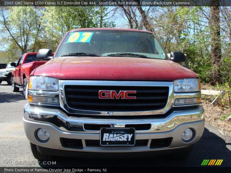 Sport Dark Red Metallic / Ebony Black/Light Cashmere 2007 GMC Sierra 1500 Classic SLT Extended Cab 4x4