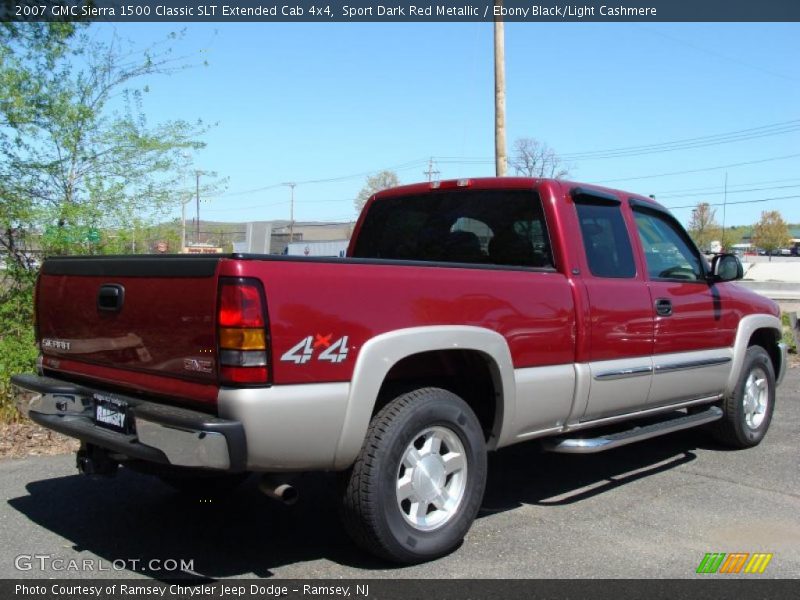 Sport Dark Red Metallic / Ebony Black/Light Cashmere 2007 GMC Sierra 1500 Classic SLT Extended Cab 4x4