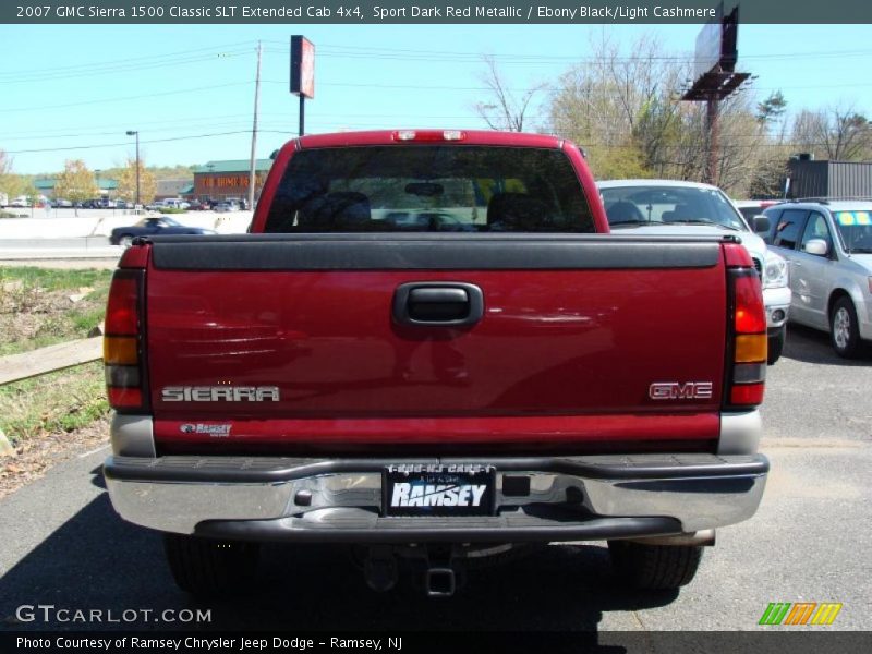 Sport Dark Red Metallic / Ebony Black/Light Cashmere 2007 GMC Sierra 1500 Classic SLT Extended Cab 4x4