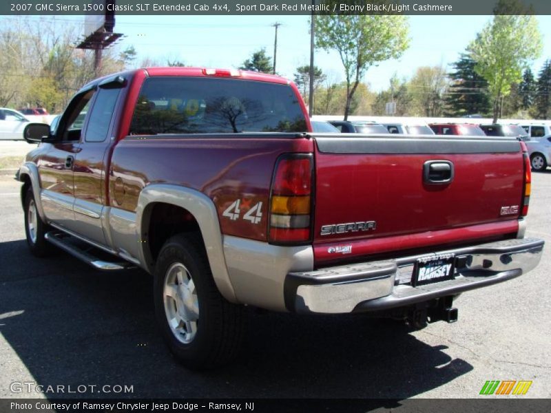 Sport Dark Red Metallic / Ebony Black/Light Cashmere 2007 GMC Sierra 1500 Classic SLT Extended Cab 4x4