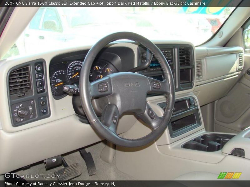 Sport Dark Red Metallic / Ebony Black/Light Cashmere 2007 GMC Sierra 1500 Classic SLT Extended Cab 4x4