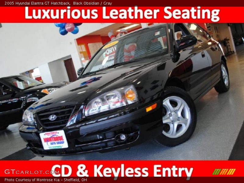 Black Obsidian / Gray 2005 Hyundai Elantra GT Hatchback