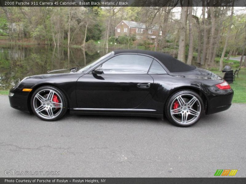Basalt Black Metallic / Black 2008 Porsche 911 Carrera 4S Cabriolet