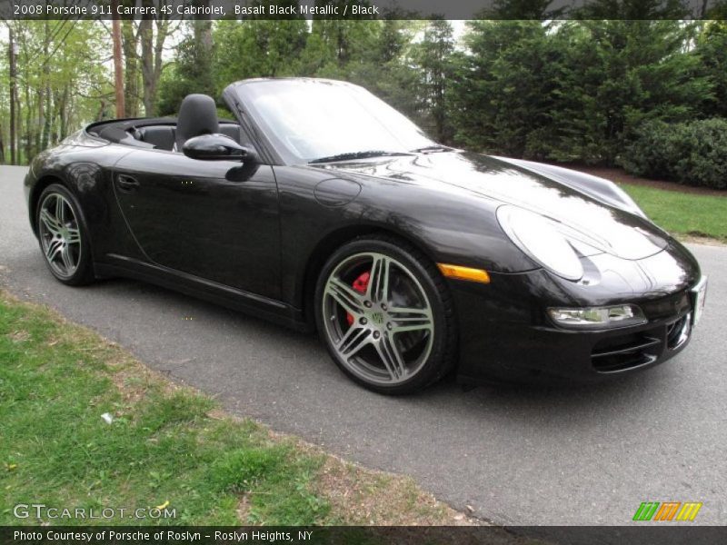 Basalt Black Metallic / Black 2008 Porsche 911 Carrera 4S Cabriolet