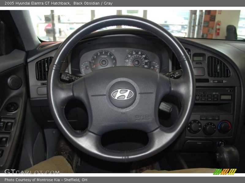 Black Obsidian / Gray 2005 Hyundai Elantra GT Hatchback