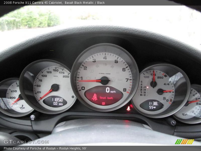 Basalt Black Metallic / Black 2008 Porsche 911 Carrera 4S Cabriolet