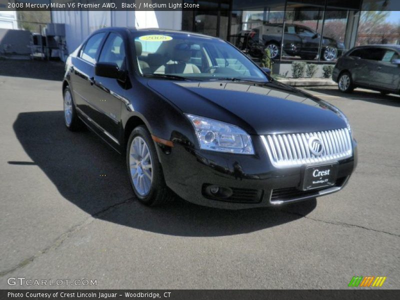 Black / Medium Light Stone 2008 Mercury Milan V6 Premier AWD