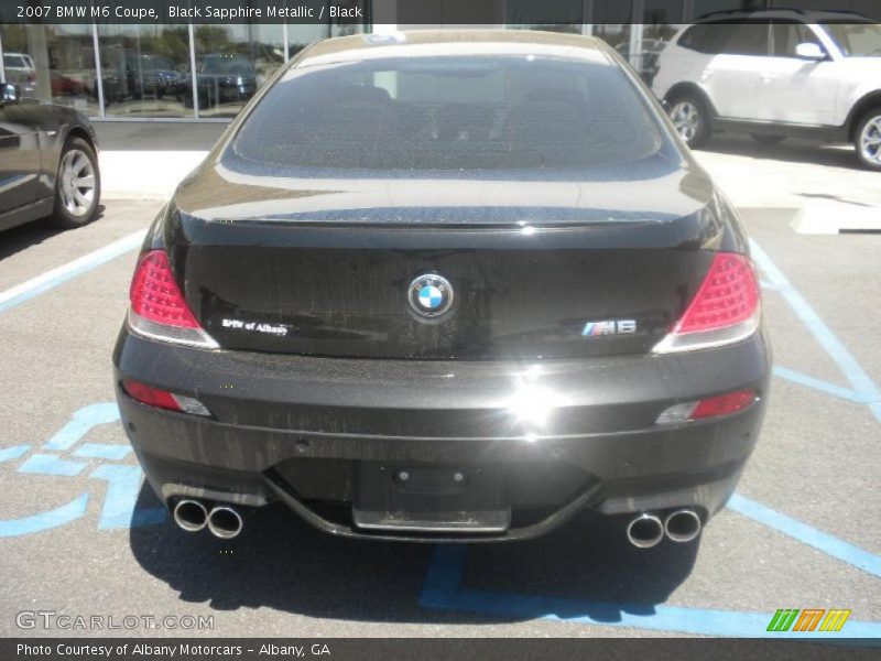 Black Sapphire Metallic / Black 2007 BMW M6 Coupe