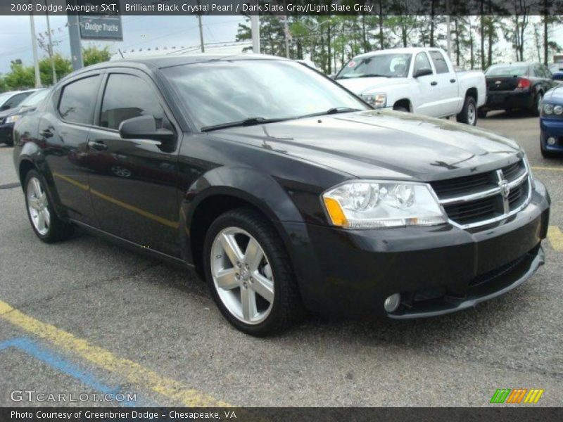 Brilliant Black Crystal Pearl / Dark Slate Gray/Light Slate Gray 2008 Dodge Avenger SXT