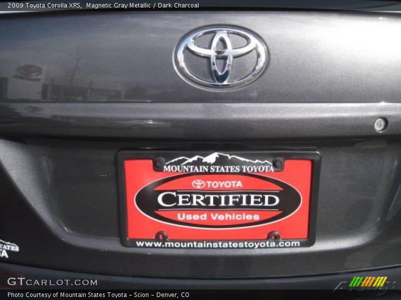 Magnetic Gray Metallic / Dark Charcoal 2009 Toyota Corolla XRS