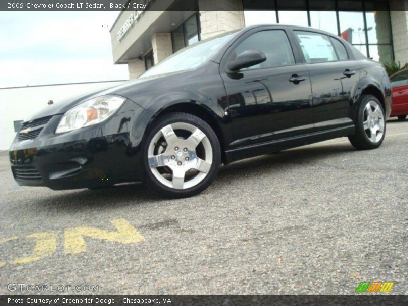 Black / Gray 2009 Chevrolet Cobalt LT Sedan