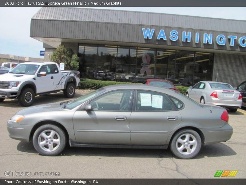 Spruce Green Metallic / Medium Graphite 2003 Ford Taurus SES