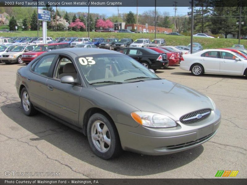 Spruce Green Metallic / Medium Graphite 2003 Ford Taurus SES