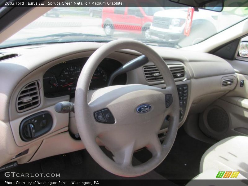 Spruce Green Metallic / Medium Graphite 2003 Ford Taurus SES