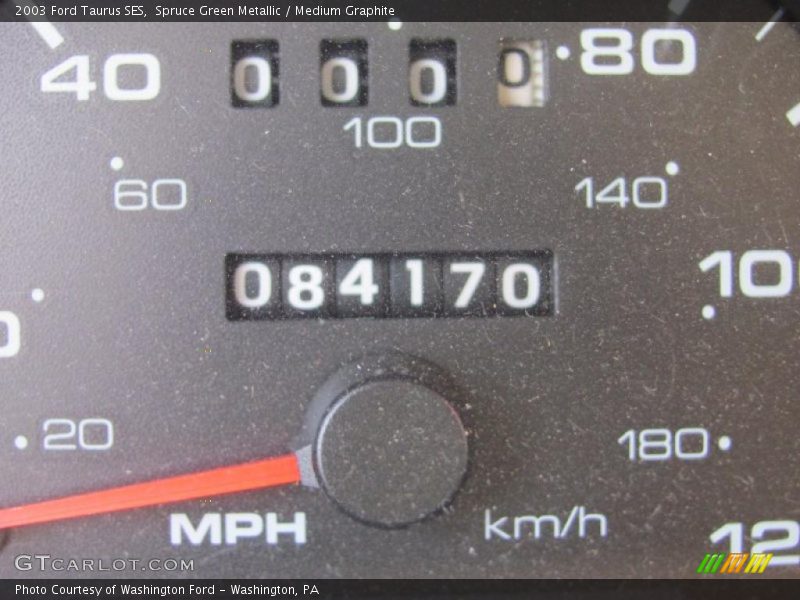 Spruce Green Metallic / Medium Graphite 2003 Ford Taurus SES