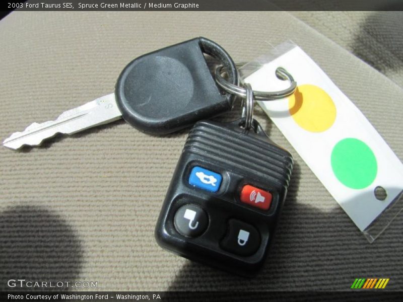 Spruce Green Metallic / Medium Graphite 2003 Ford Taurus SES