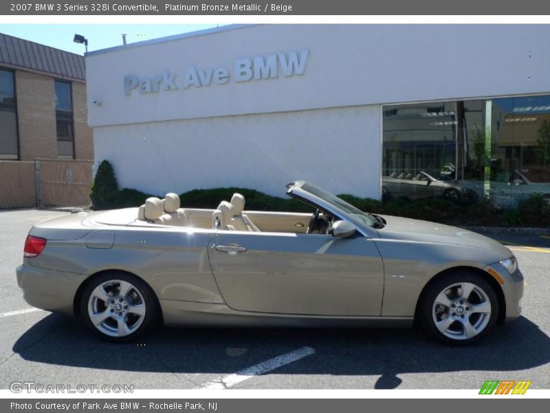 Platinum Bronze Metallic / Beige 2007 BMW 3 Series 328i Convertible