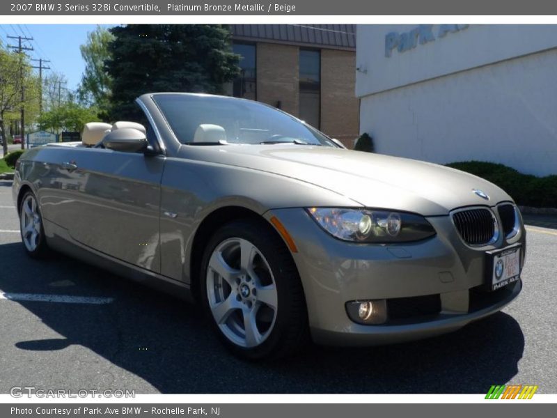 Platinum Bronze Metallic / Beige 2007 BMW 3 Series 328i Convertible