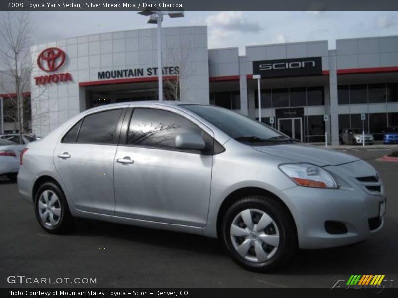 Silver Streak Mica / Dark Charcoal 2008 Toyota Yaris Sedan
