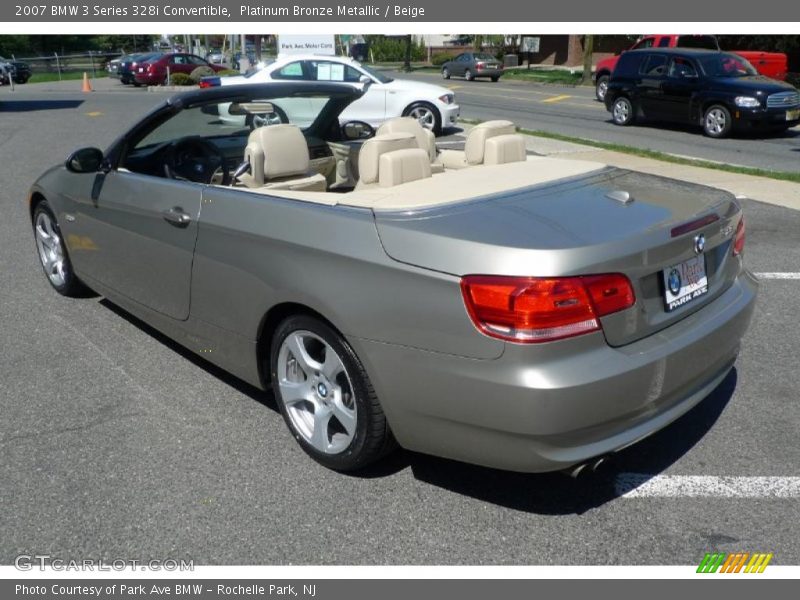 Platinum Bronze Metallic / Beige 2007 BMW 3 Series 328i Convertible