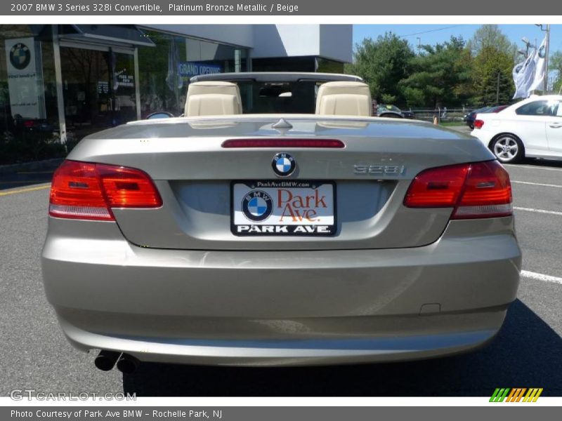 Platinum Bronze Metallic / Beige 2007 BMW 3 Series 328i Convertible